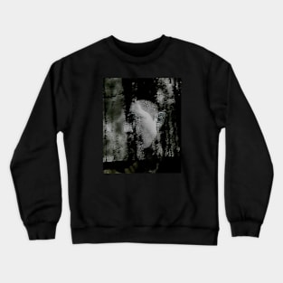 Portrait, digital collage and special processing. Masterpiece. Man looking to car window, reflection. Dim weather, rain. Crewneck Sweatshirt